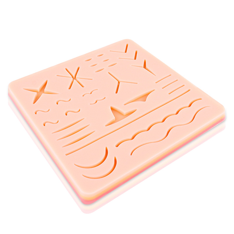 Medical student knot-tying simulation skin wound silicone laparoscopic acupuncture module surgical oral suture practice model Specification drawing