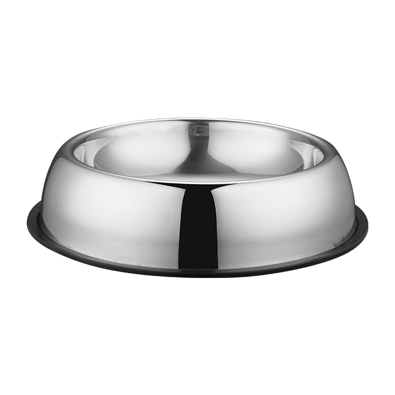Stainless steel thickened pet bowls, pet supplies, dog bowls, cat bowls, anti-slip and shock-resistant, dog food bowls, cat water bowls, dog bowls