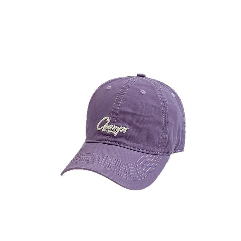 Retro letter baseball cap, soft top, versatile baseball cap, wide brim, small sunshade cap for boys and girls who can make their faces look fairer Item Picture