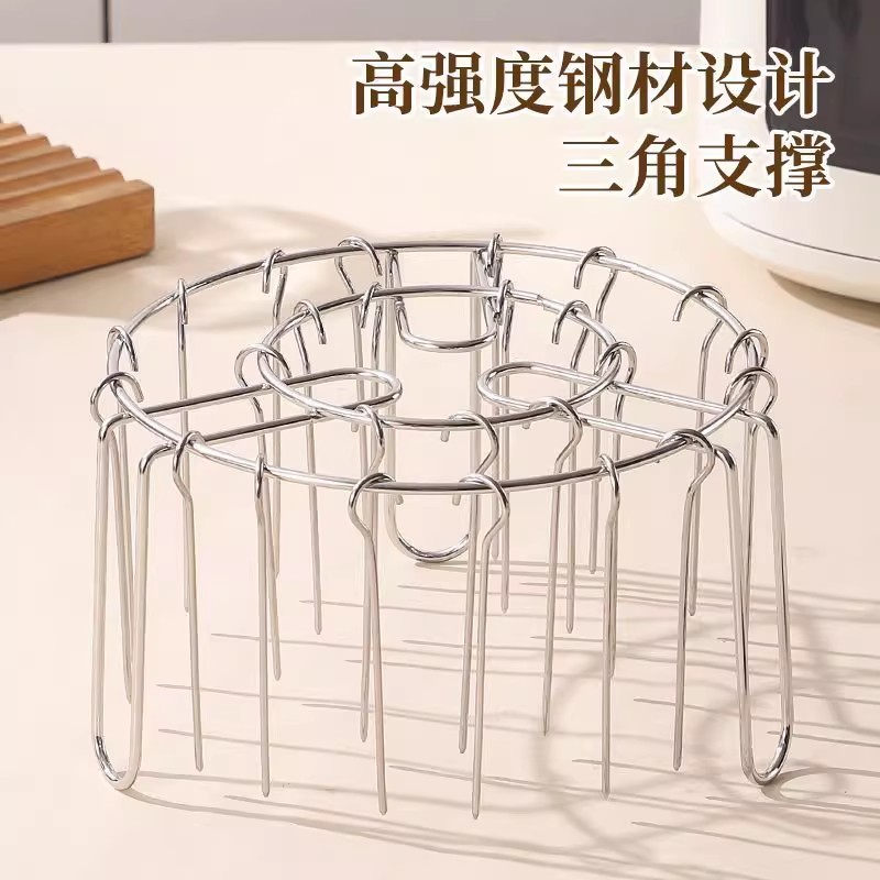 Vertical 25-string stainless steel air fryer, stainless steel grill, barbecue household oven, kitchen skewer meat rack, a magic tool Application Scenario