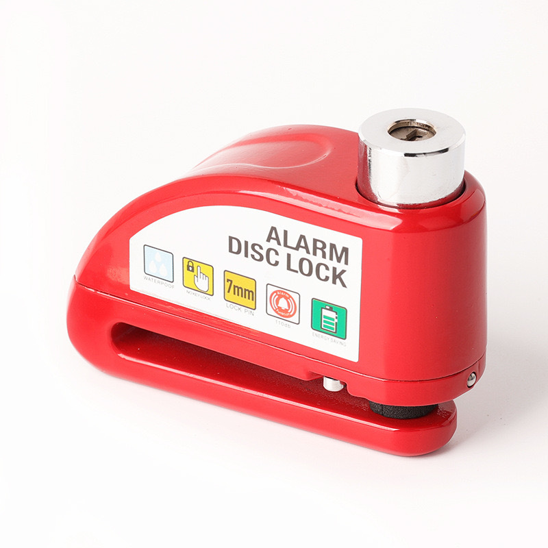 铝合金智能报警自行车锁 山地车电动车碟刹锁 高灵敏防盗摩托车锁细节图