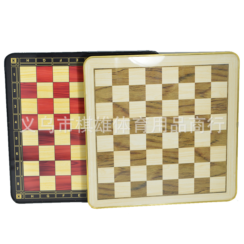 高光亮面漆艺棋盘桌游国际象棋游戏玩具棋牌娱乐不含棋子33CM产品图