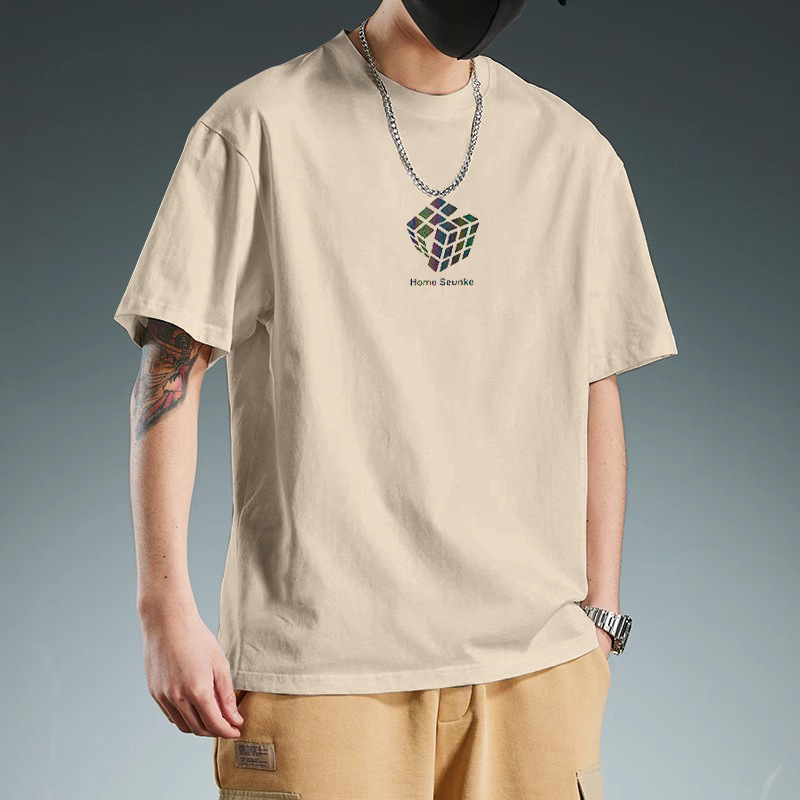 Heavyweight pure cotton short-sleeved T-shirt for men, round neck loose, pure white base layer for men, 2026 new style, T-shirt as an inner layer for summer Application Scenario
