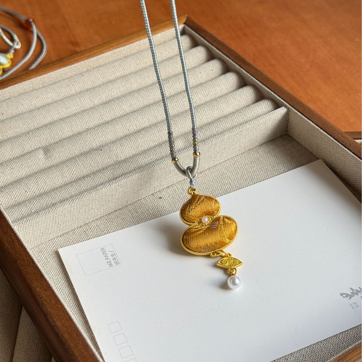 非遗手工仿宋锦名家如意葫芦毛衣链精致古风高级感项链新中式女款细节图