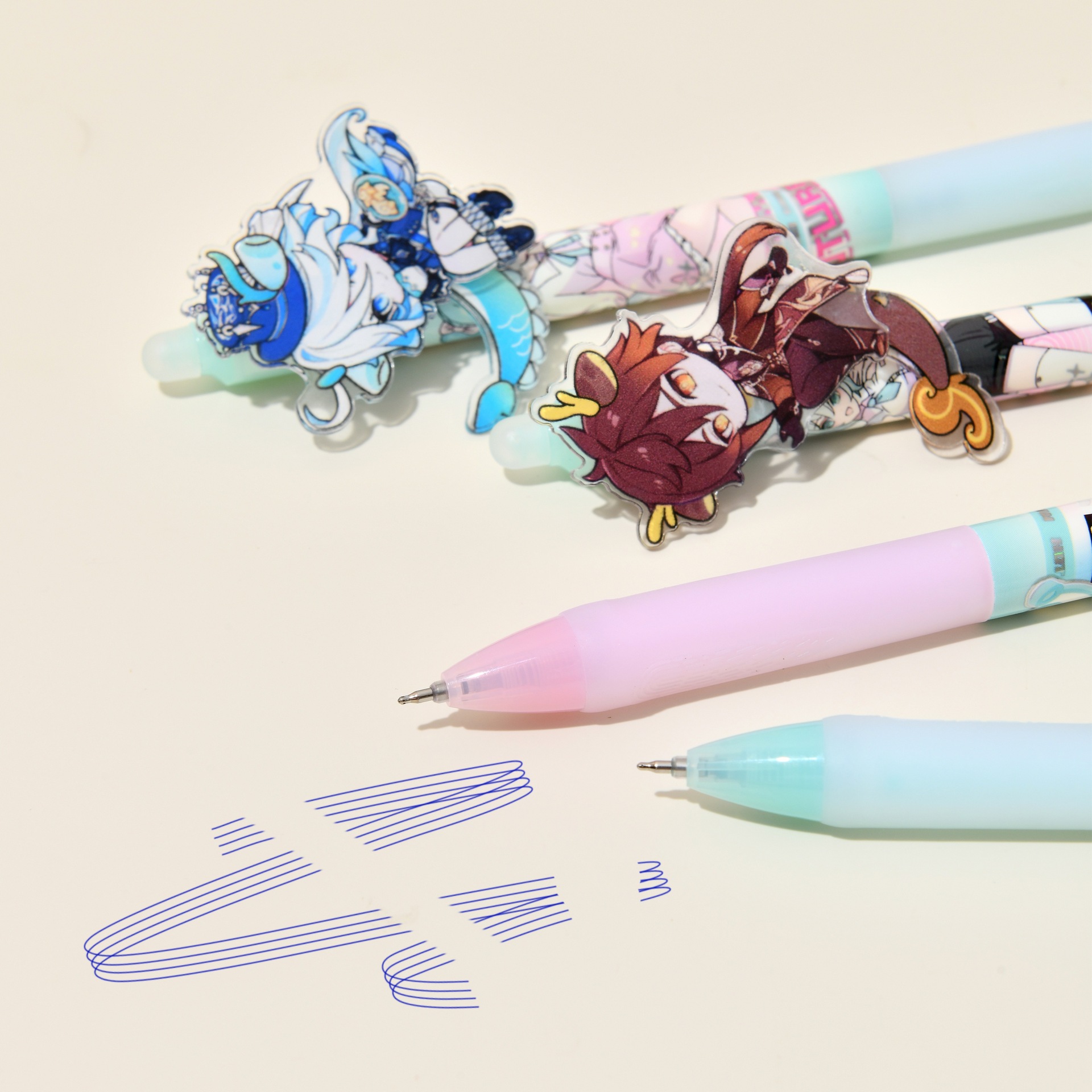 Chenxi 2D Tail Erasable Pen, cute and fun design, gel pen, special stationery for primary school students wholesale Specification drawing