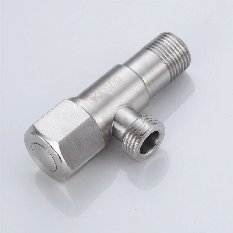 304 stainless steel cold and hot water household extended Angle valve, 4-point toilet stop valve, water heater Angle valve, one inlet and two outlets Application Scenario