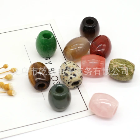 Natural stone, crystal, loose beads, large-hole bucket beads, oval beads, DIY jewelry, string beads, spacer beads Natural stone, crystal, loose beads, large-hole bucket beads, oval beads, DIY jewelry, string beads, spacer beads
