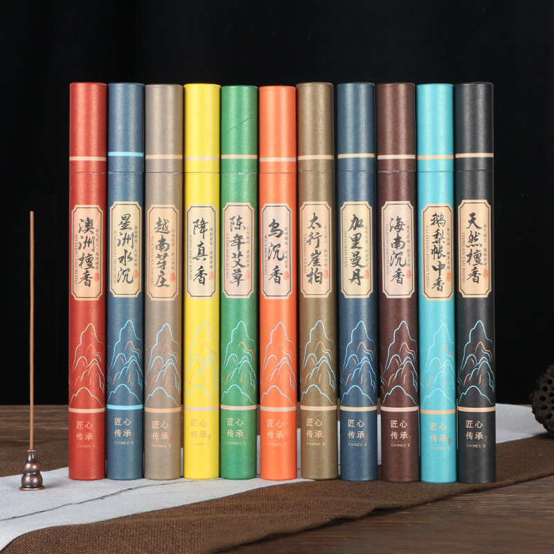 11-flavor incense gift box: Agarwood combination Sandalwood Incense, household indoor natural mugwort coil incense, Tibetan incense, Buddhist Incense, and Incense details Picture