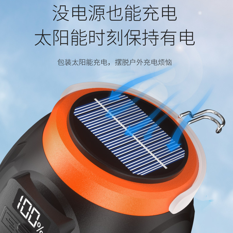 Solar-powered outdoor lights, camping lights, household power outage emergency lights, street stalls, night market stalls, ultra-bright rechargeable lighting bulbs Application Scenario