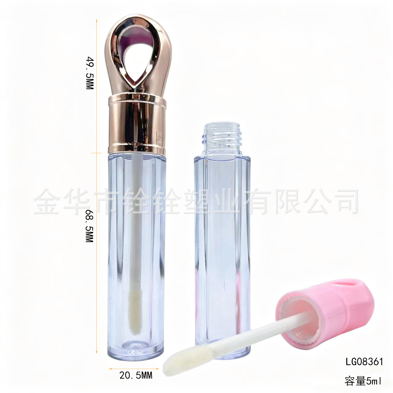 LG08361唇彩管空管唇釉管彩妆化妆品包材批发5ml可喷涂电镀加logo