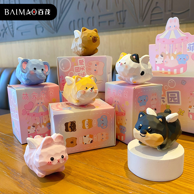 Baimao Original Cute Pet Flying Resin Shiba Inu Bee Dog figurine, exquisite desktop decoration, car decoration