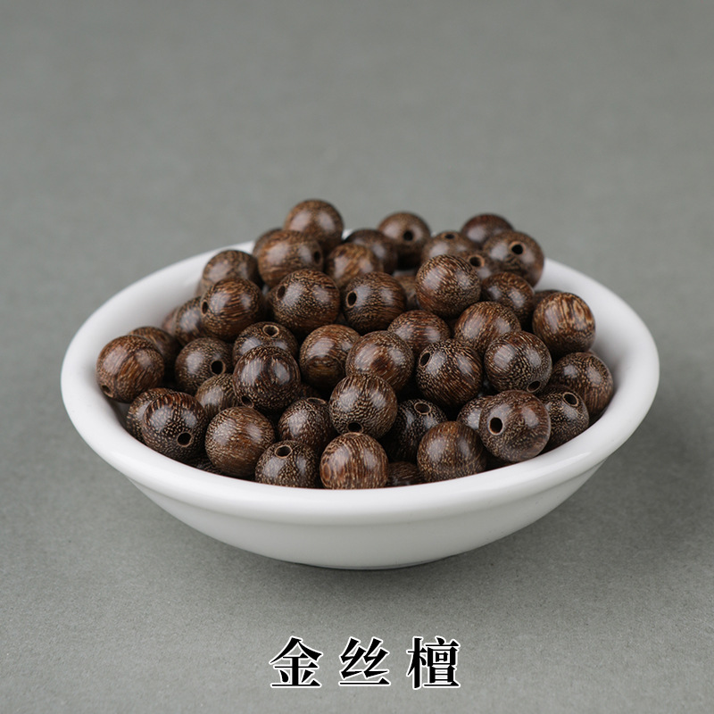 Natural old mountain sandalwood 4mm loose beads, chicken wing wood 6mm, agarwood 8mm, cat's eye sandalwood wood cultural and artistic accessory beads 108 Item Picture