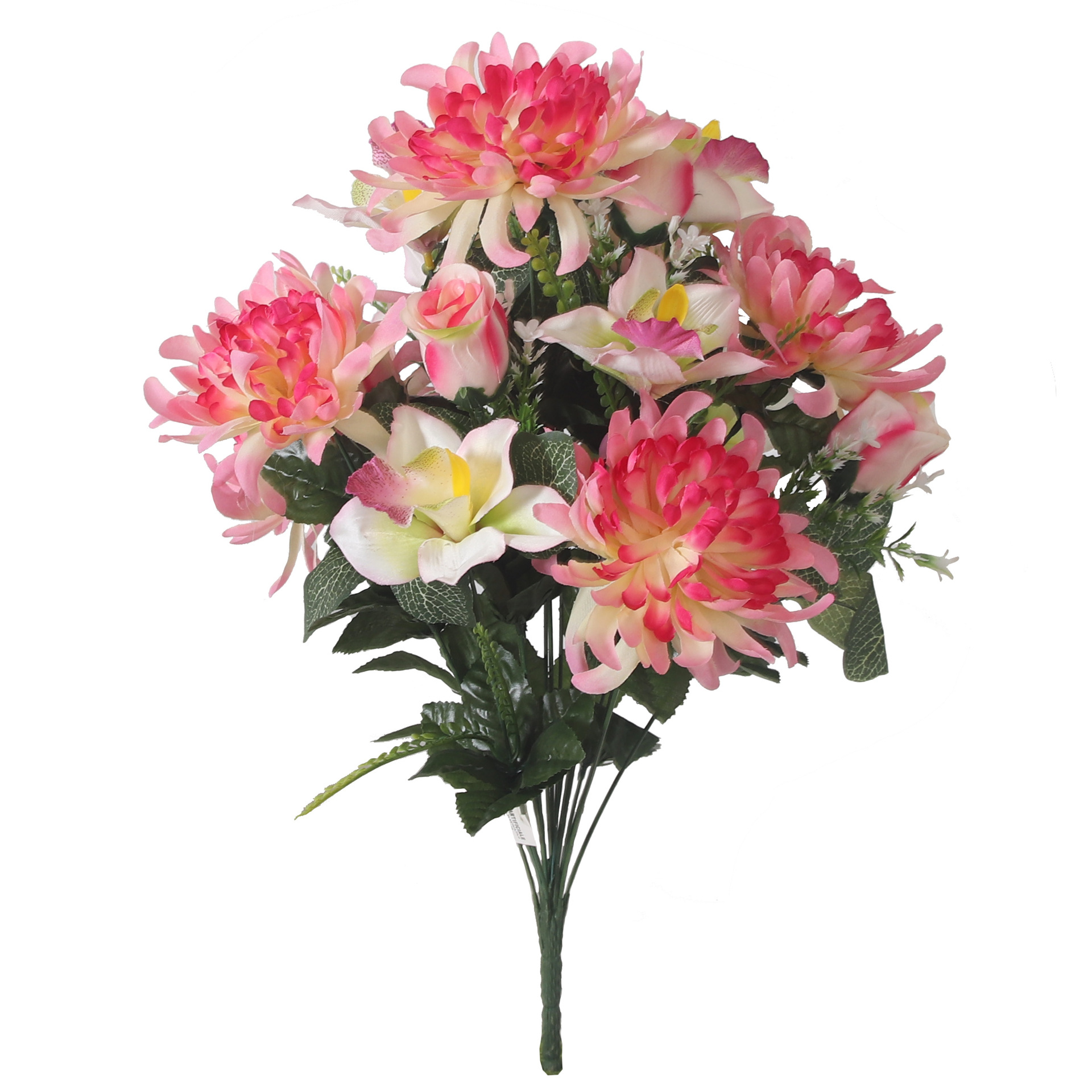 仿真花DIY发饰配件/假花/5朵塑膠花/假花批发/塑膠花细节图
