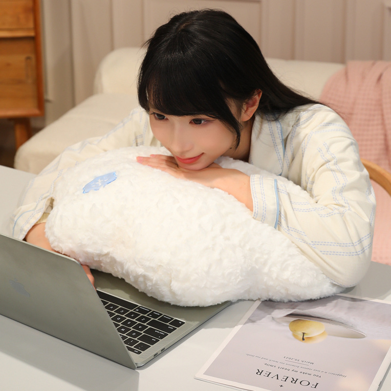 Cute weather cloud throw pillow, adorable plush toy, girl's dormitory bed, sleeping doll, birthday present Application Scenario