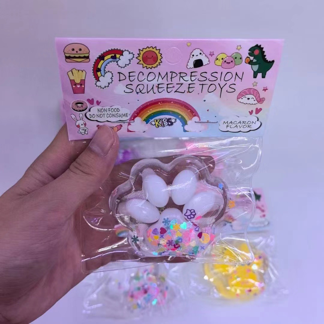 Release the four-color gold plate card head simulation cat PAWS (transparent base with solid color PAWS) factory direct sales Specification image