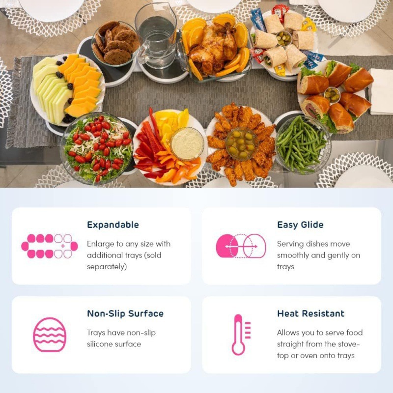 Amazon bestseller TheLazy Susan Revolution Table Rotating Tray Portable Meal tray details Picture