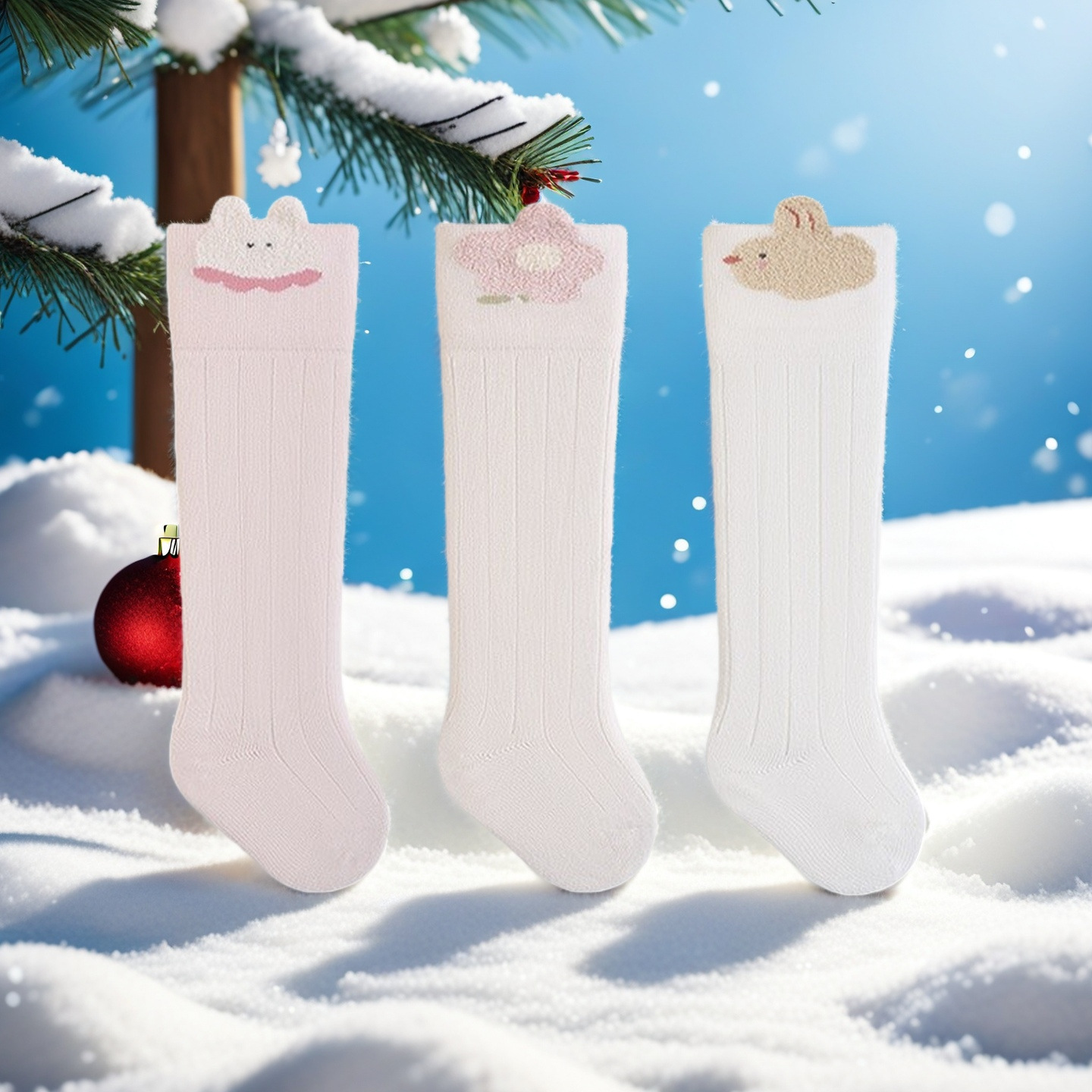 新生儿长筒袜秋冬季新品棉袜过膝卡通松口抗菌婴儿宝宝高筒袜子