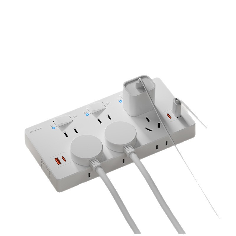 Exposed wall-mounted expansion socket LED sub-control switch, in-situ replacement expansion panel for bedroom and kitchen walls Item Picture
