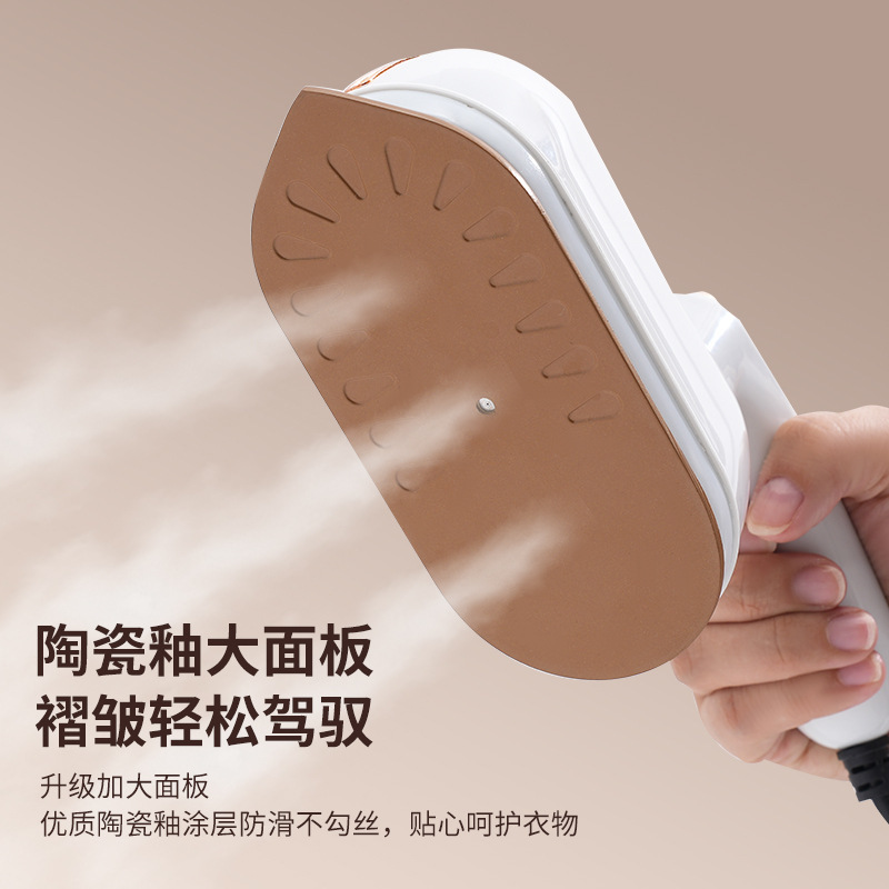 Cross-border mini small electric iron, handheld hanging iron, portable household iron, rotating folding iron, folding iron, white iron, white dry iron, white dry iron details Picture