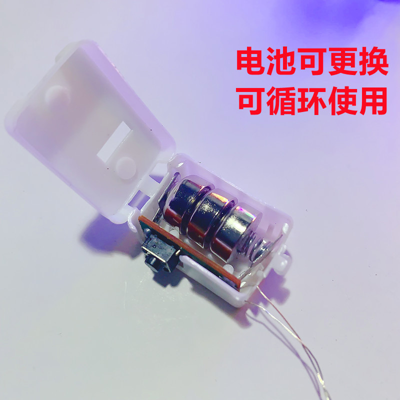 Cross-border led white box light string l Christmas decorative color light 1-meter, 2-meter, 3-meter, 5-meter light string Specification image