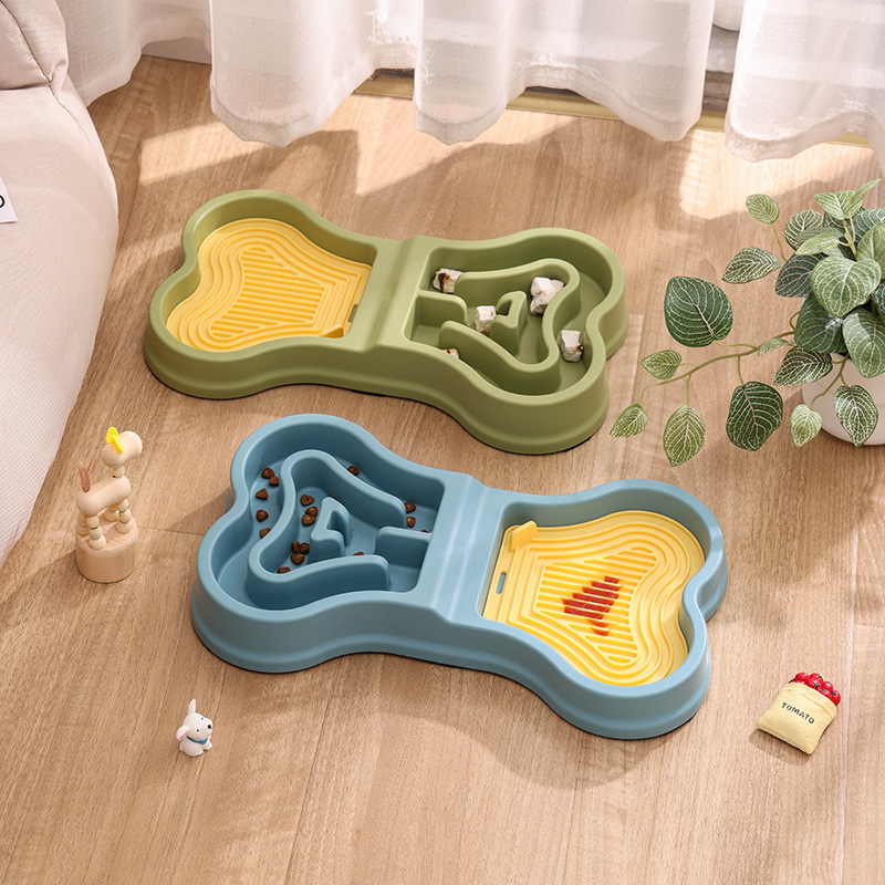 New wholesale pet anti-knock slow food bowl, cat and dog silicone lick and slow food dual-purpose cat bowl, anti-slip pet bowl Specification image