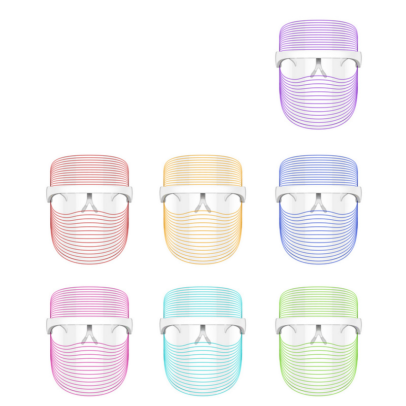 Cross-border bestsellers: 7-color led beauty mask, home photon beauty device, wireless red light mask, skin rejuvenation spectrometer Item Picture