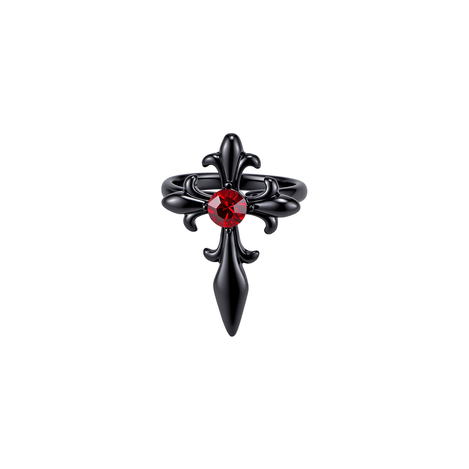 【 Customization 】 Dark Night Iris Cross Series Earrings for Women, fashionable, simple, sweet and cool style, exquisite stud earrings Item Picture