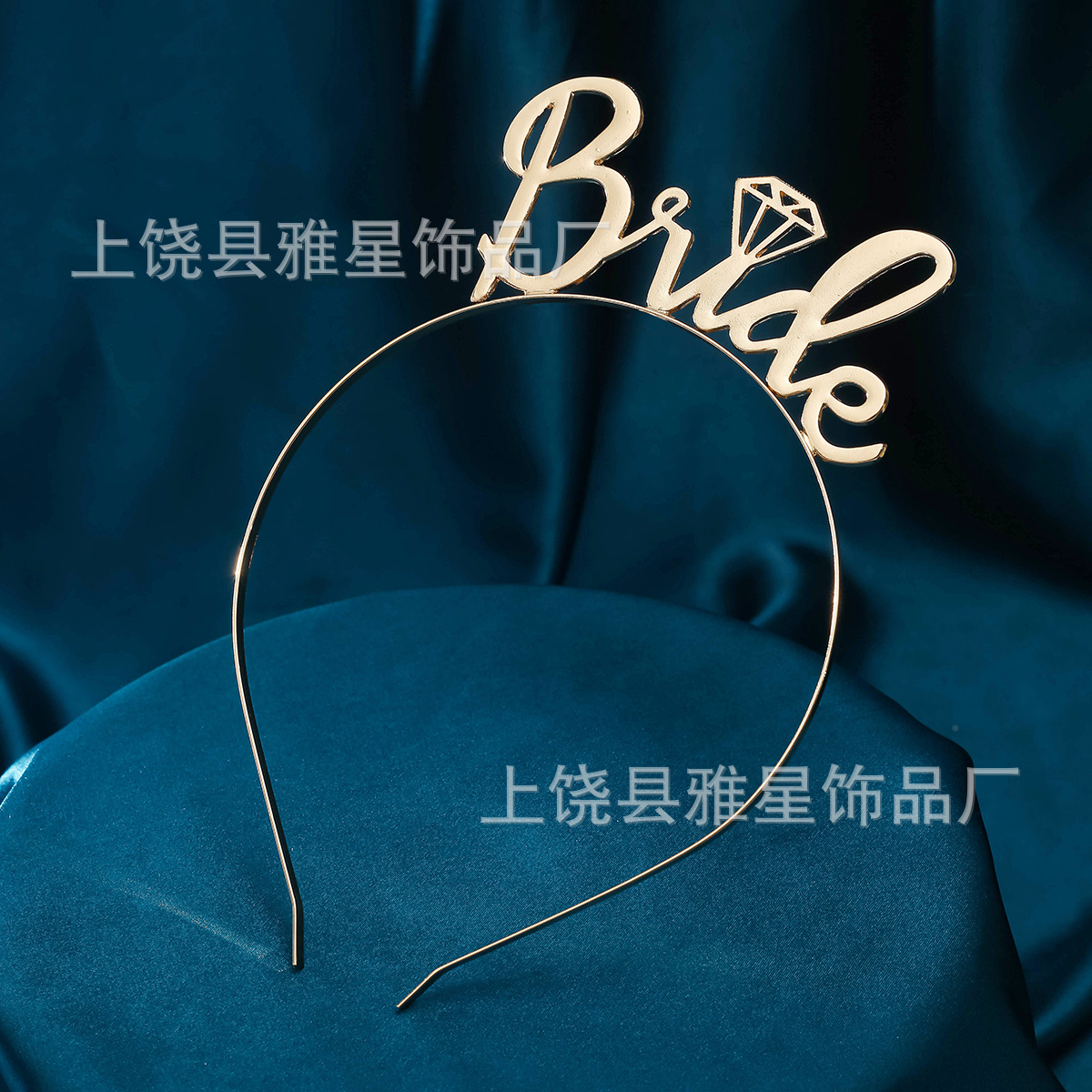 Zinc alloy Bride letter headband, European and American wedding flower girl headband, children's birthday party headband, wedding crown Specification image