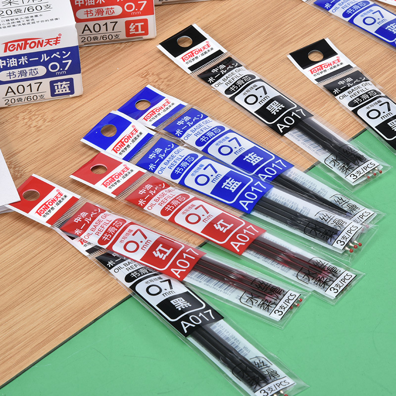 Tianfeng Zhongyou Pen Refill Universal Press 017 Zhongyou Pen Refill, 3 red, blue and black ones per bag for smooth writing Specification image
