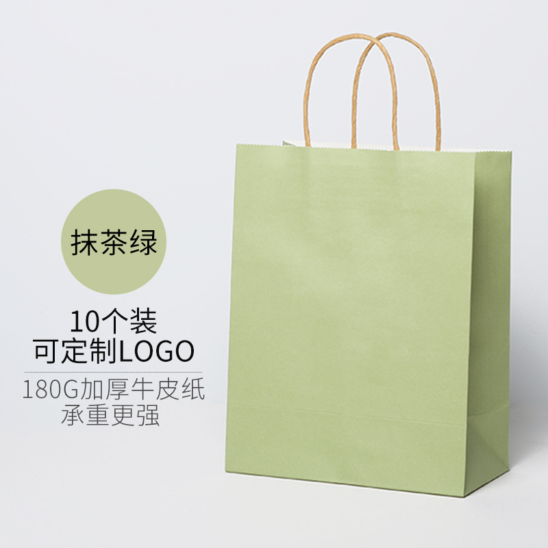 Kraft paper bags, hand-held gift bags, souvenir bags, thickened gift bags, wholesale takeout hand-held paper bags, packaging 4 Item Picture