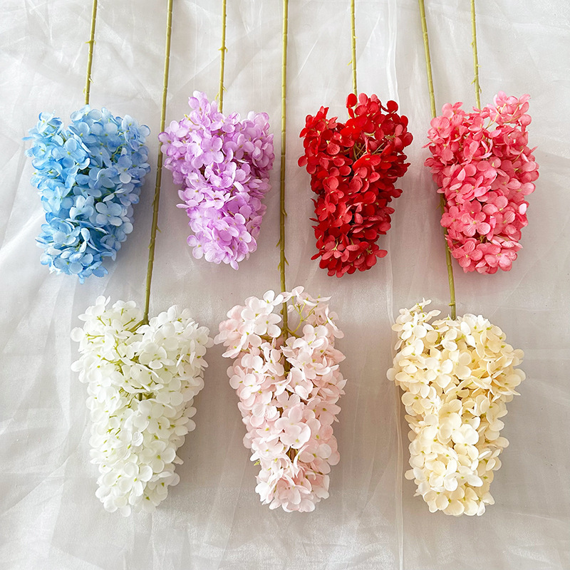 仿真花DIY发饰配件/仿真花/5朵塑膠花/假花/假花批发细节图