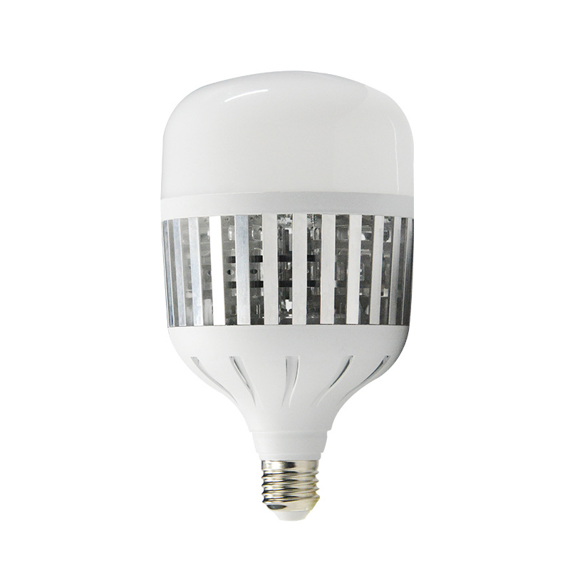 High-power finned heat dissipation LED bulb, ultra-bright lighting, construction site and factory lighting project model E27 screw bulb Item Picture