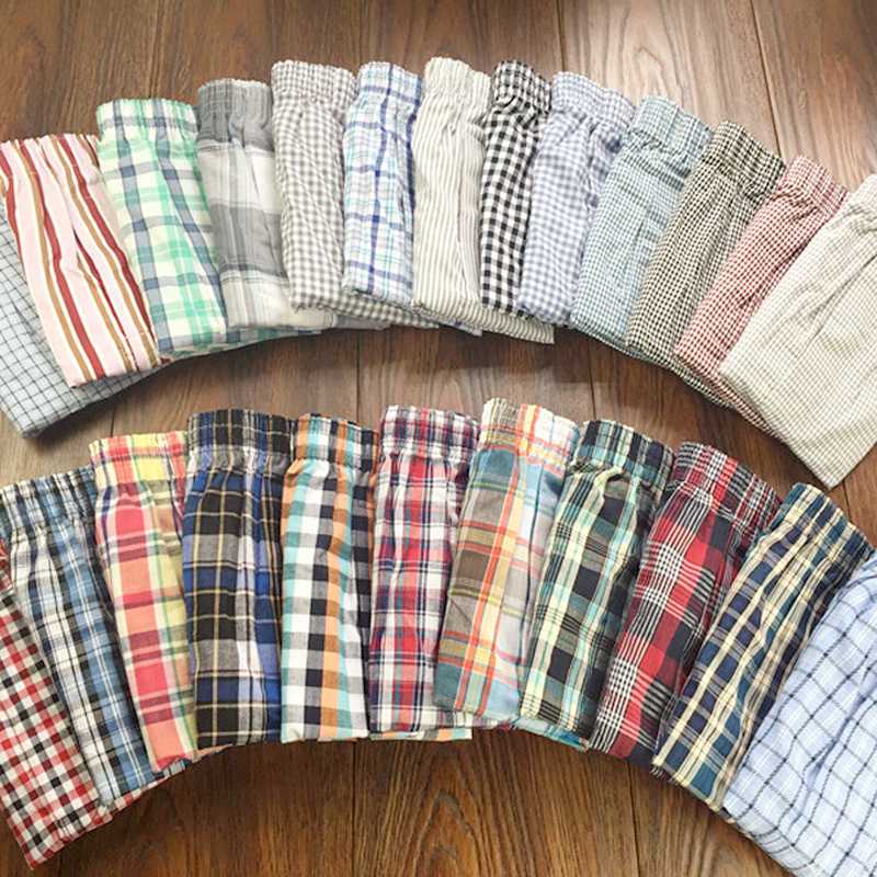 Nantong Source Factory offers men's pure cotton Arlo pants, loose home pajama pants, and large-sized briefs in stock for direct supply Specification drawing