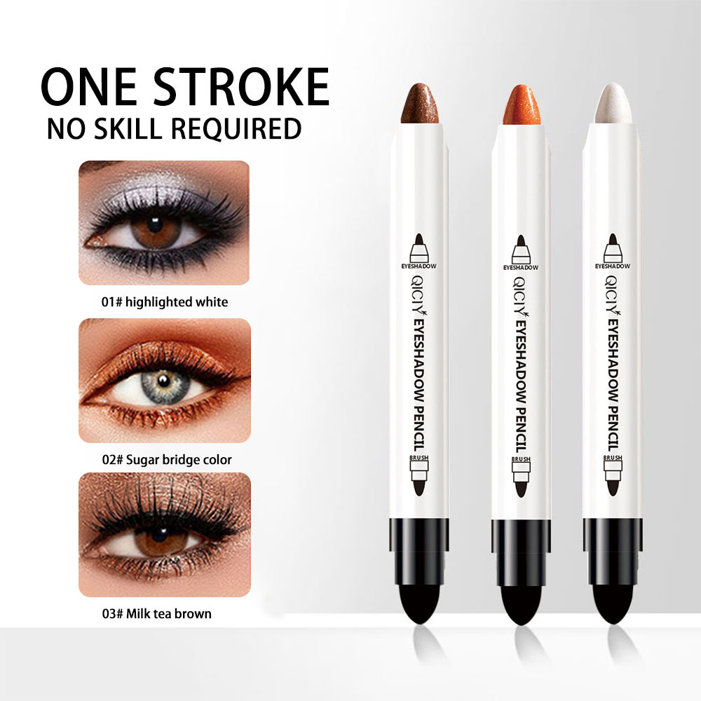 Cross-border exclusive QICIY Fine Light Eyeshadow pen for color display without smudging, waterproof, long-lasting high gloss and brightening wholesale
