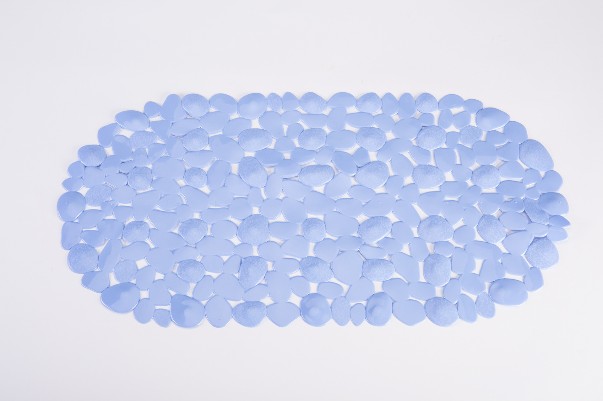 防滑浴室垫F-03实色椭圆石头洗澡垫按摩垫镂空吸盘卫浴脚垫产品图