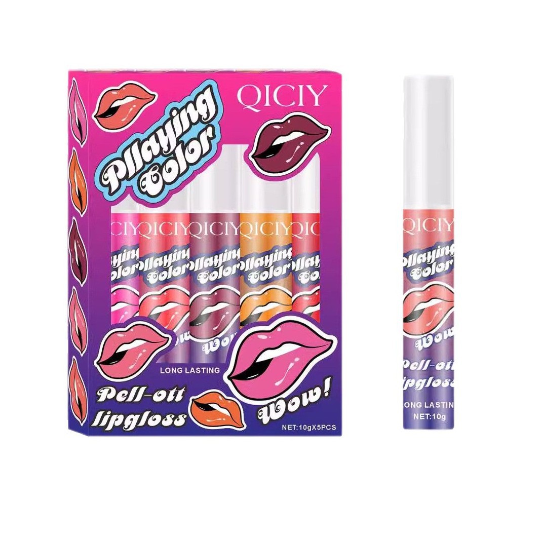 【 Cross-border Exclusive 】QICIY Lip Gloss Matte Lipstick Does not fade or stick to cups 5-piece Lip gloss Set Wholesale Lip gloss Item Picture