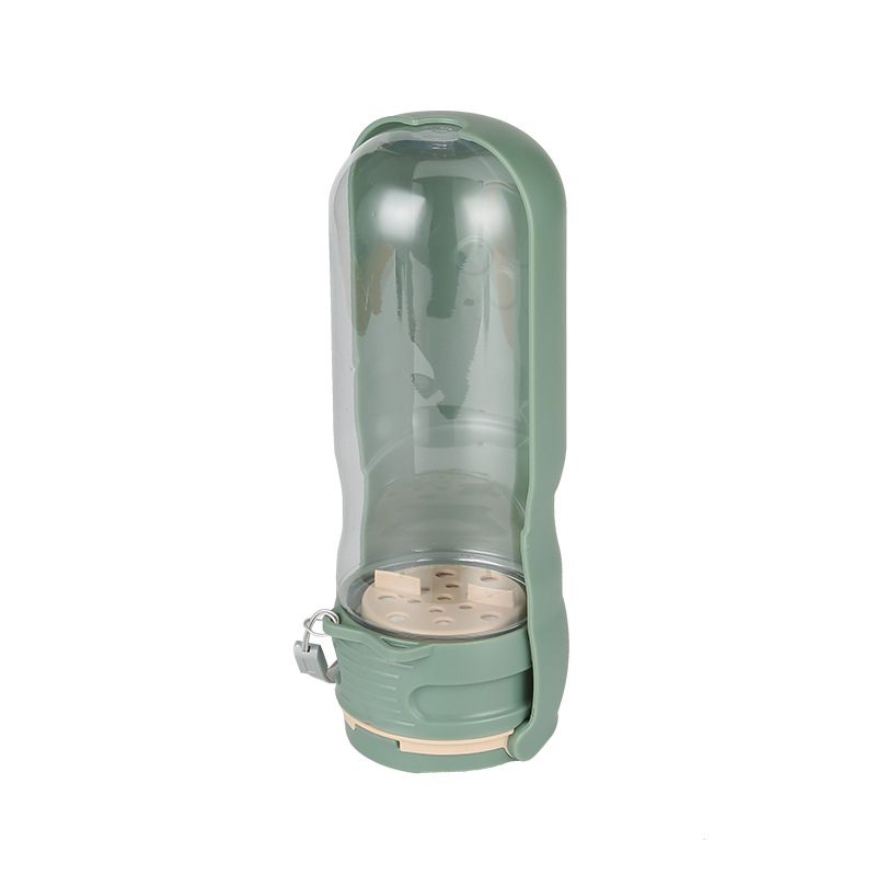 Three portable pet drinking cups: beige, white, green, Eden outdoor folding water cup, small size Item Picture