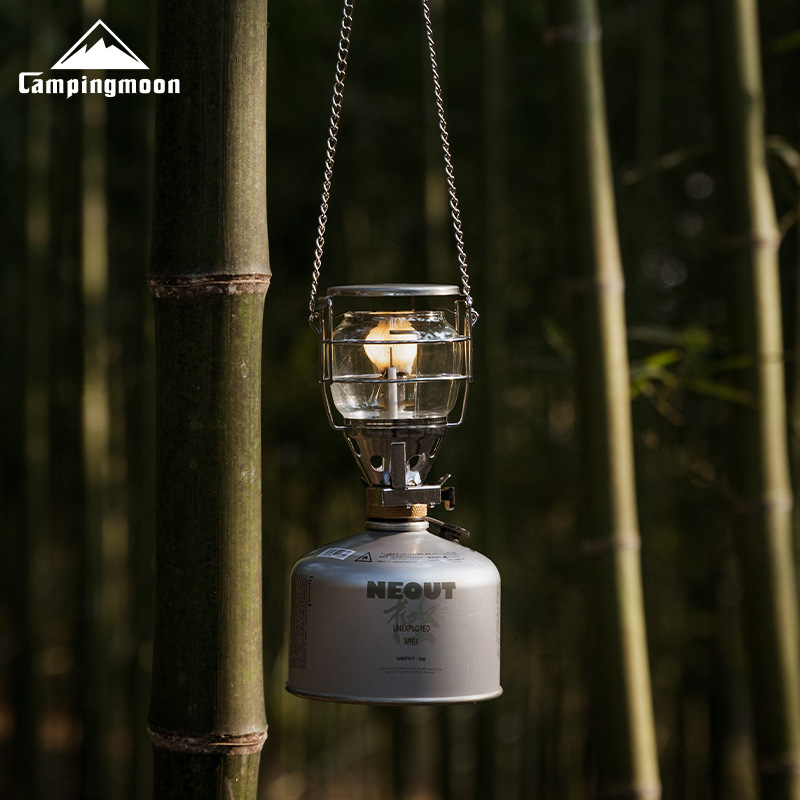 Koman T-4 outdoor camping lamp, medium-sized portable small lamp, campsite gas lamp, outdoor lighting lamp, tent lamp, household details Picture