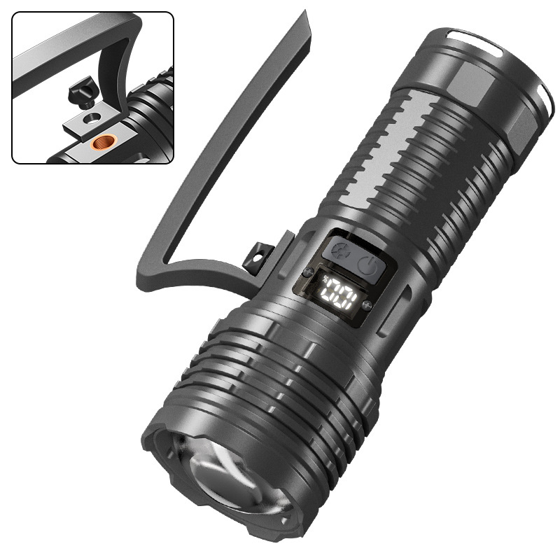 Cross-border new 60W+30LED multi-functional digital display strong light portable lamp XHP360+30LED flashlight Application Scenario