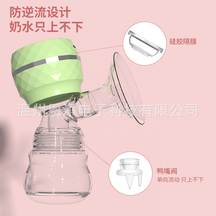 Pink electric milk suction device, baby and maternal products, silent portable, rechargeable multi-functional packaging box details Picture