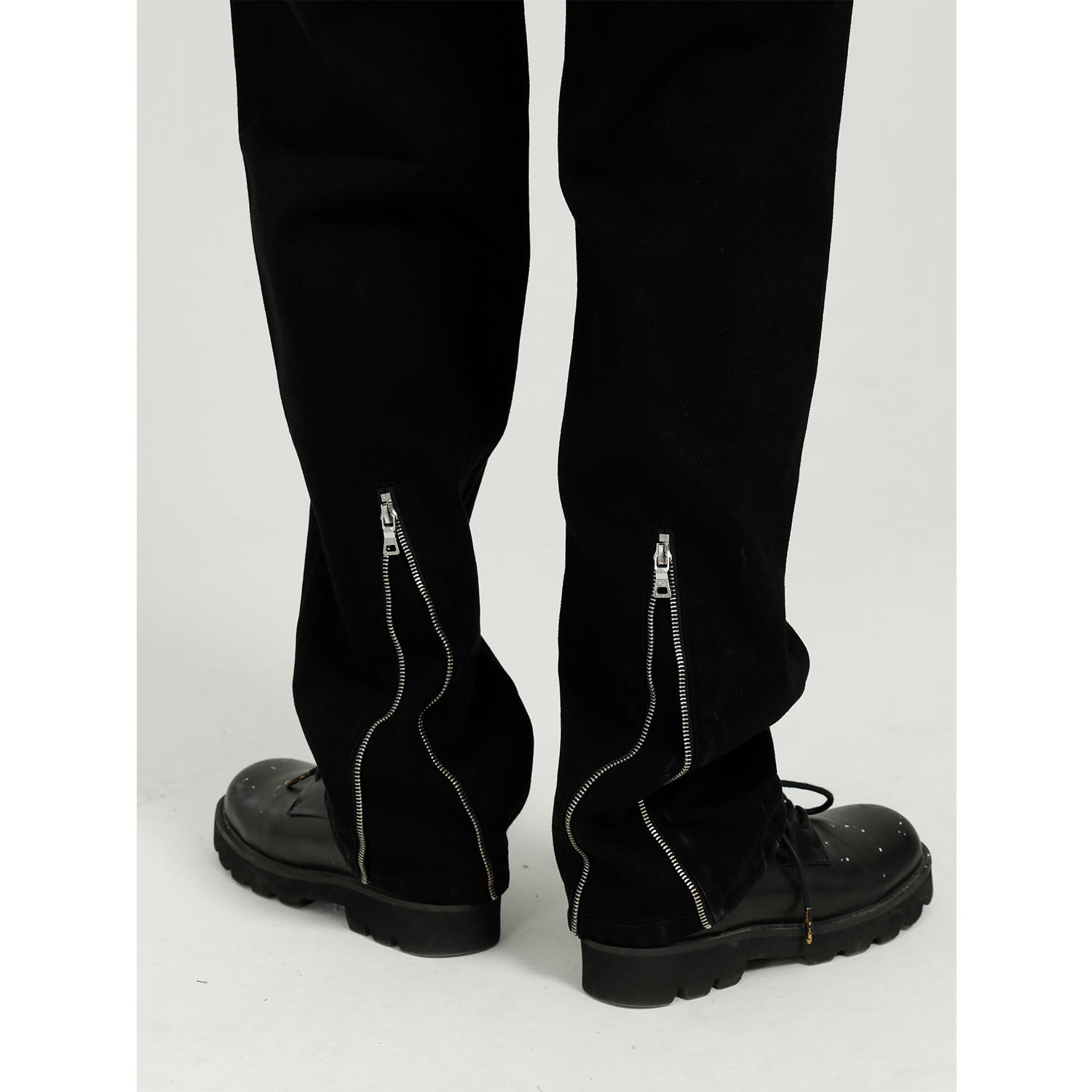 MTLCLOTHES男装|四季款新品韩版直筒个性拉链设计潮流牛仔裤男