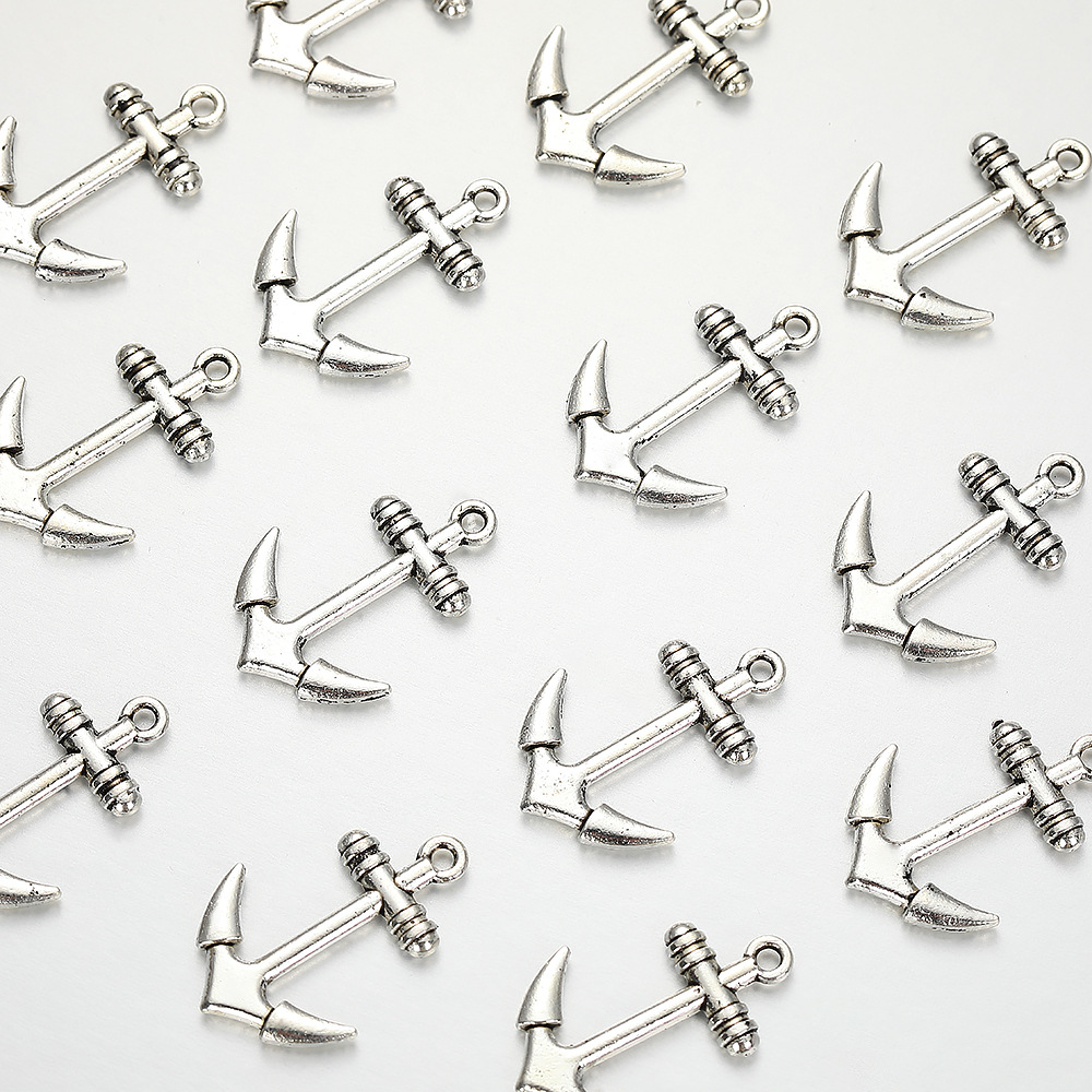 New vintage ship anchor, rudder, pendant, keychain accessory, diy handcrafted alloy jewelry accessory materials wholesale details Picture