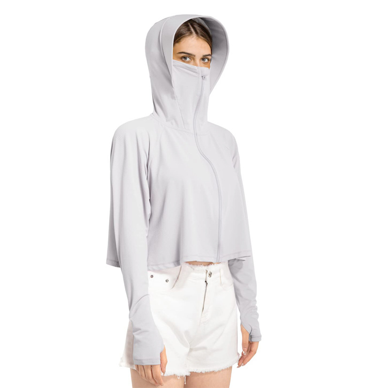 Outdoor short sun-protective clothing made of natural gauze, women's summer UV protection hooded sun-protective clothing, men's and women's beach fishing sun-protective shirts Application Scenario