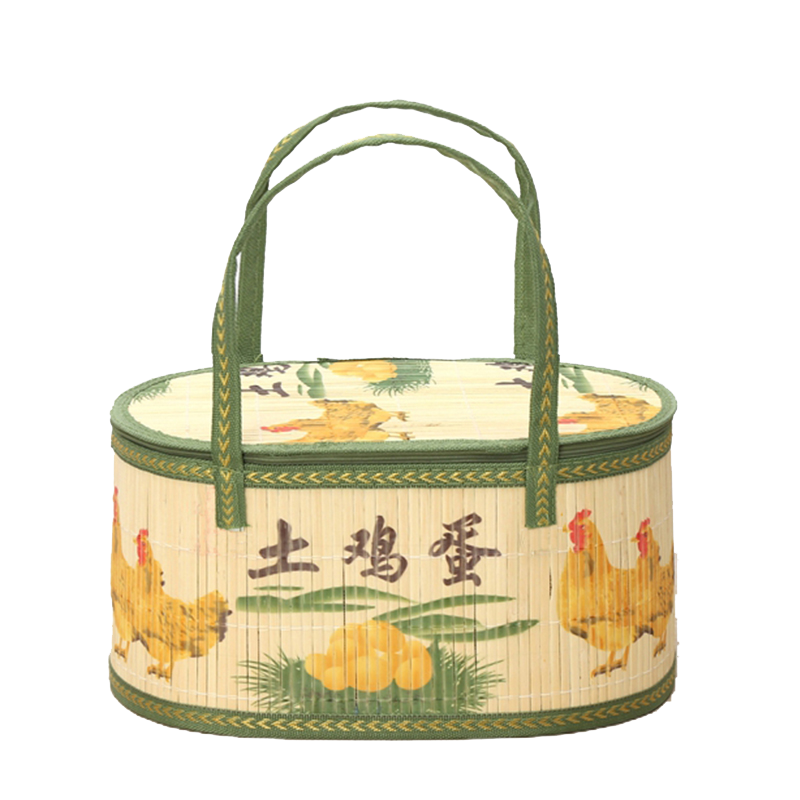 Direct sales from the manufacturer of free-range chicken, Cordyceps and eggs. Bamboo baskets, green shells, oval bamboo products, selenium-rich bamboo woven products, hand-held Zhoujiu velvet Application Scenario