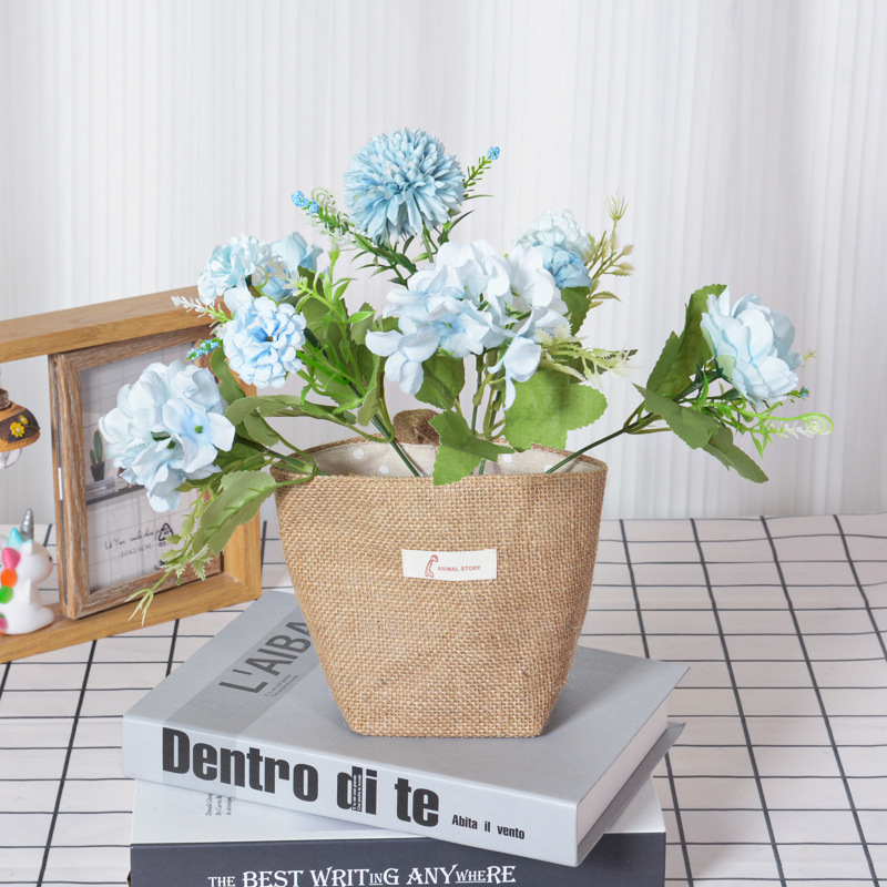 北欧ins仿真玫瑰牡丹手捧花束 婚礼摄影道具花艺家居装饰仿真花详情图3