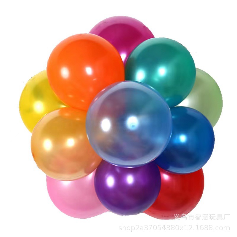 12-inch pearlescent balloons, 2.8g latex balloons, thickened birthday decorations, cross-border wholesale, party decoration and printing