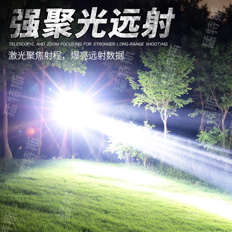 Cross-border high-intensity flashlight, ultra-long battery life LED flashlight, outdoor rechargeable emergency lighting lamp, tactical flashlight Application Scenario