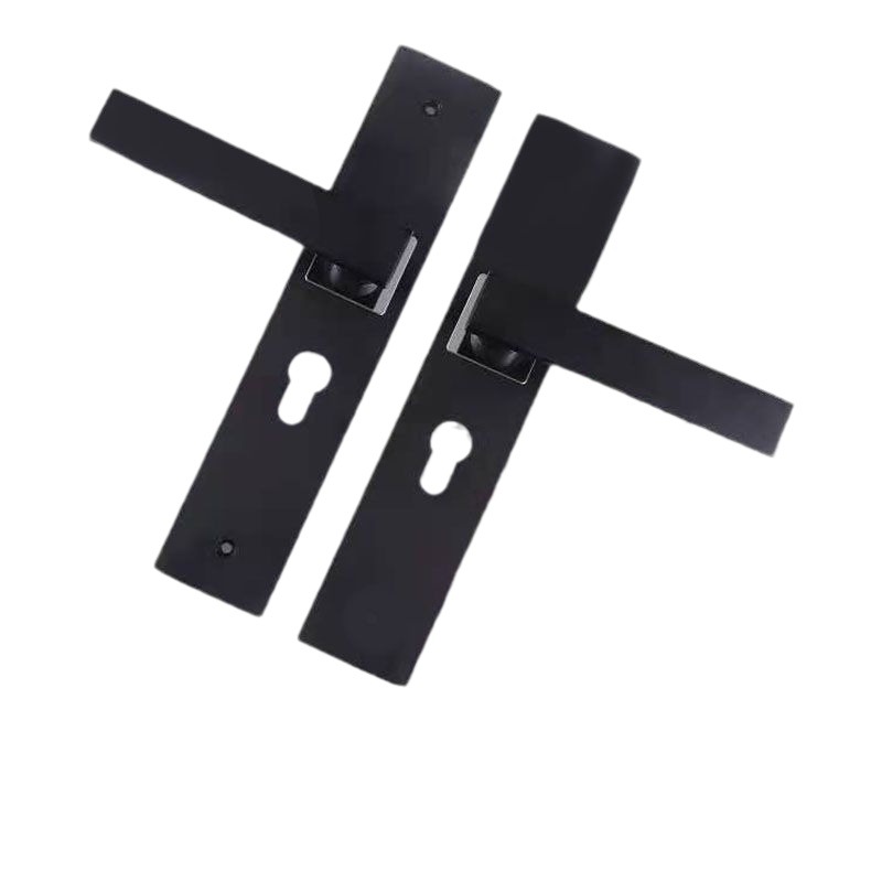 Black solid wood indoor door lock, bedroom room door lock, magnetic universal lock, home security door lock, silent lock Item Picture