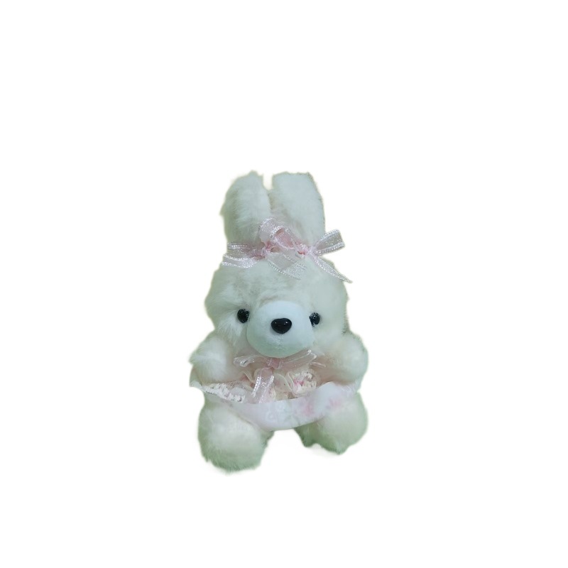 Cute and adorable internet-famous little rabbit pendant, plush toy doll, dress, rabbit bag, hanging decoration, keychain, doll Item Picture