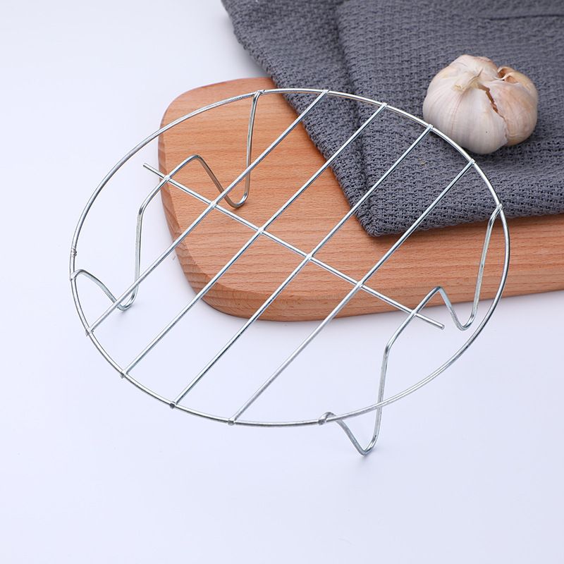 18# Right-angle pot rack, low-legged steaming rack, four-corner heat insulation rack, round steaming pad, steaming rack, kitchenware details Picture